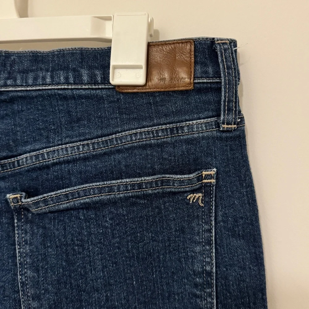 Madewell Slim Demi-Boot Jeans in Midwick Wash Size 31 Dark Blue Bootcut Jean - Picture 9 of 13